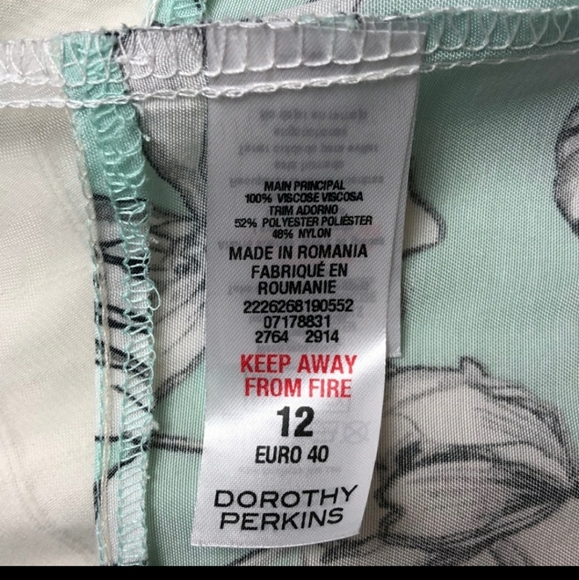 DOROTHY PERKINS • Floral Midi Full Dress • Size 10 - Picture 6 of 6